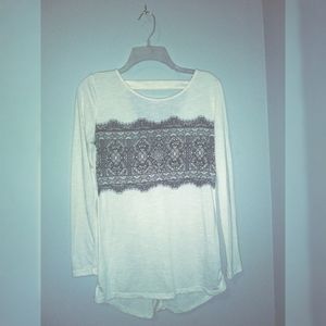Kardashian Kollection long sleeve print shirt